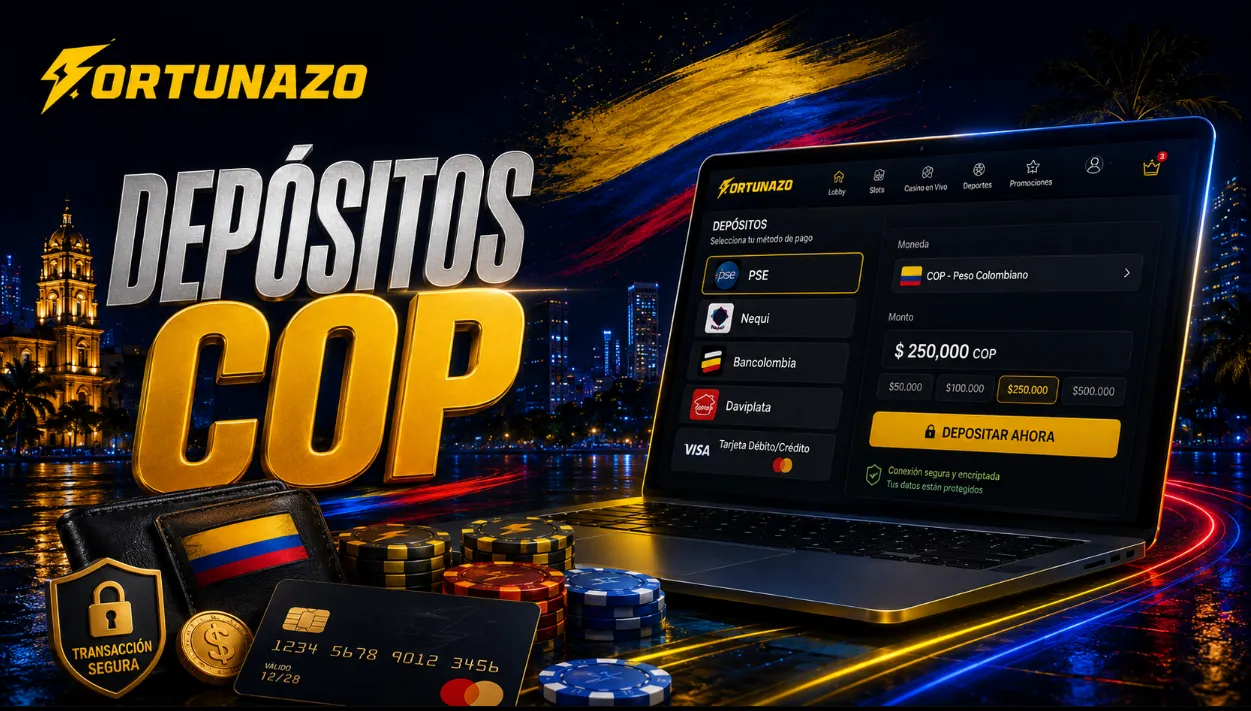 Depósitos Fortunazo para jugadores de Colombia